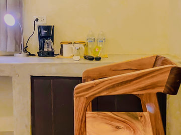 Desk with coffee station
