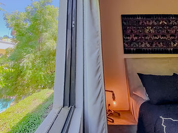 Ventana con vista a la vegetación